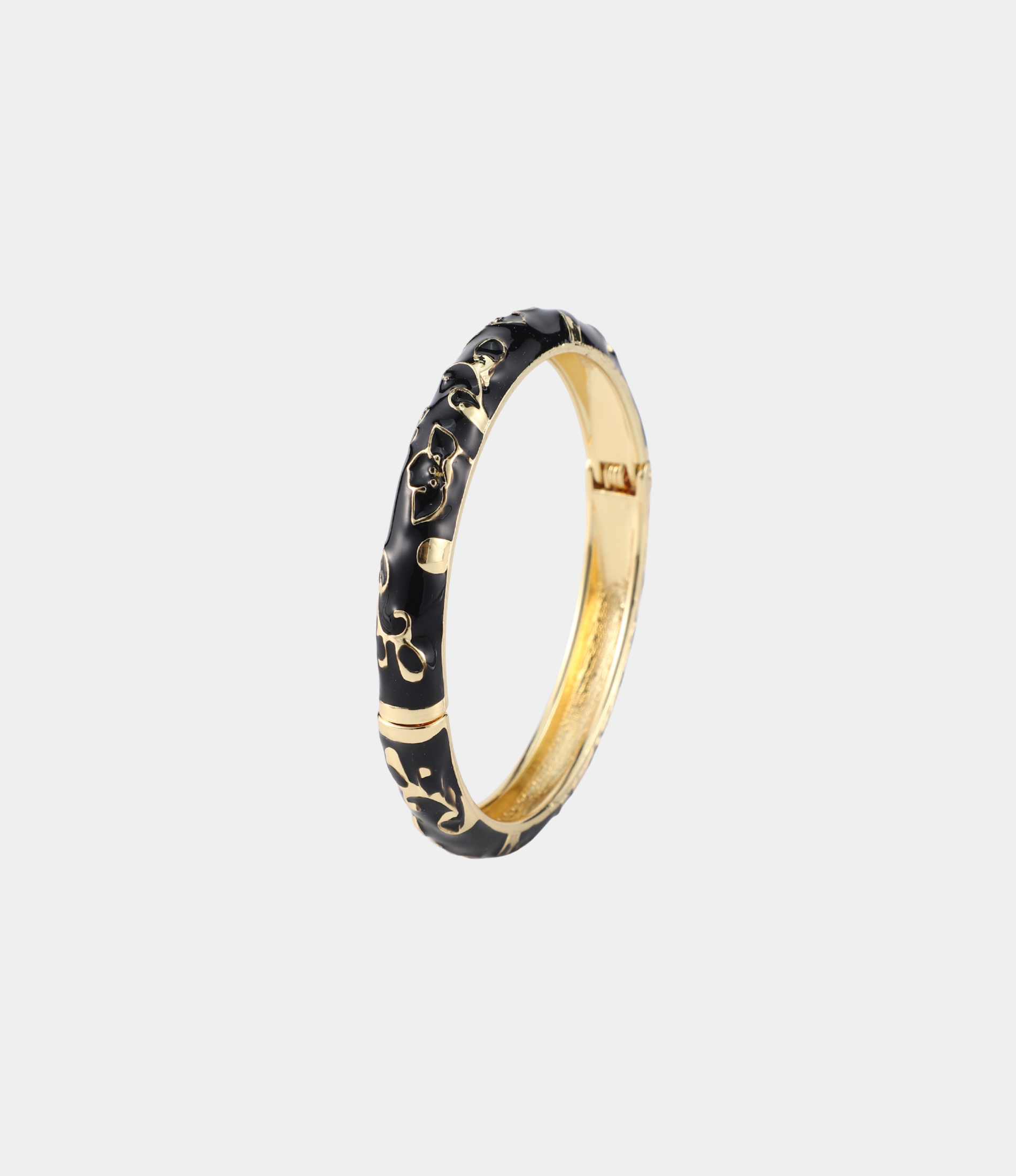DAHLIA BANGLE IN BLACK