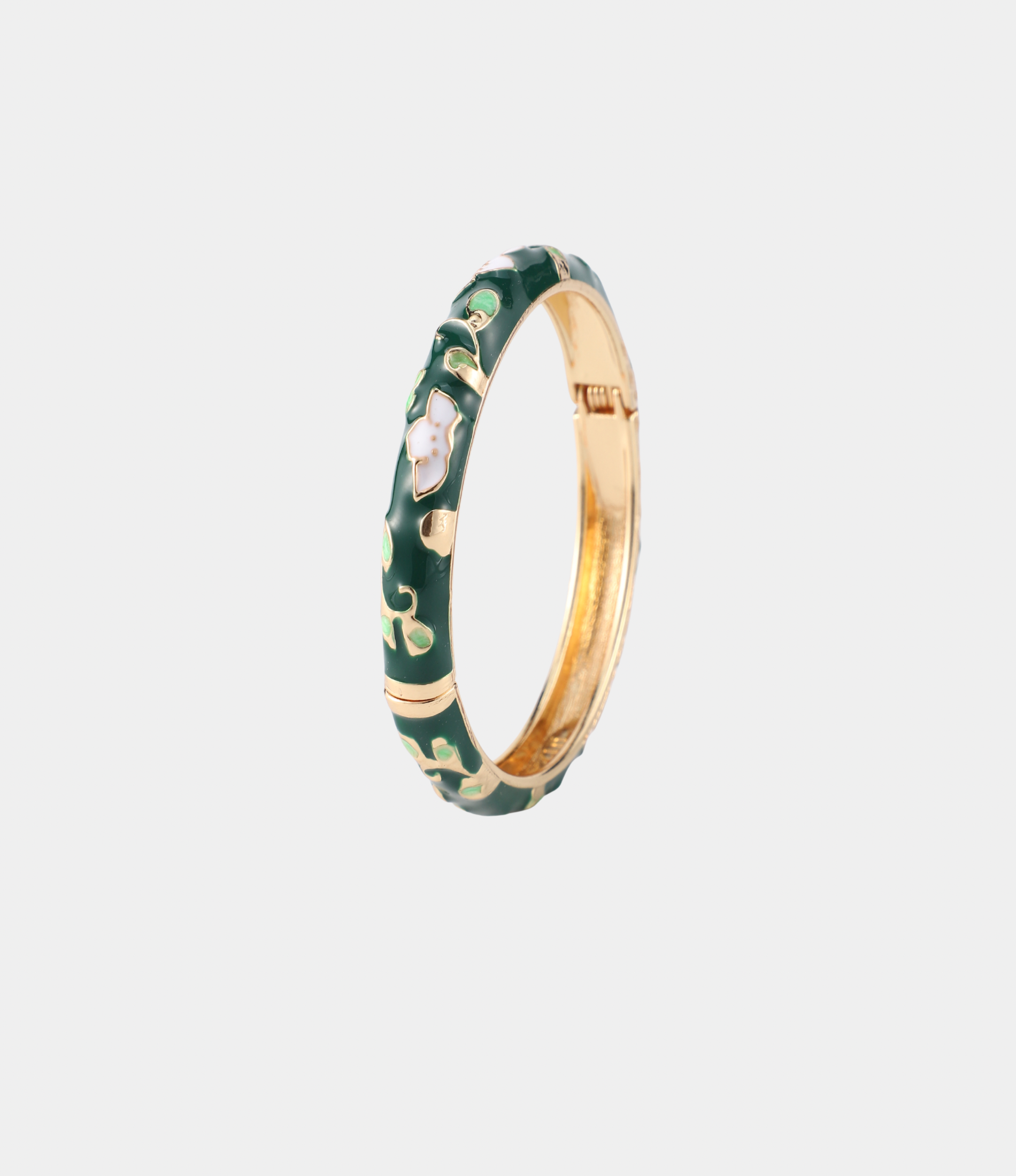 DAHLIA BANGLE IN DARK GREEN