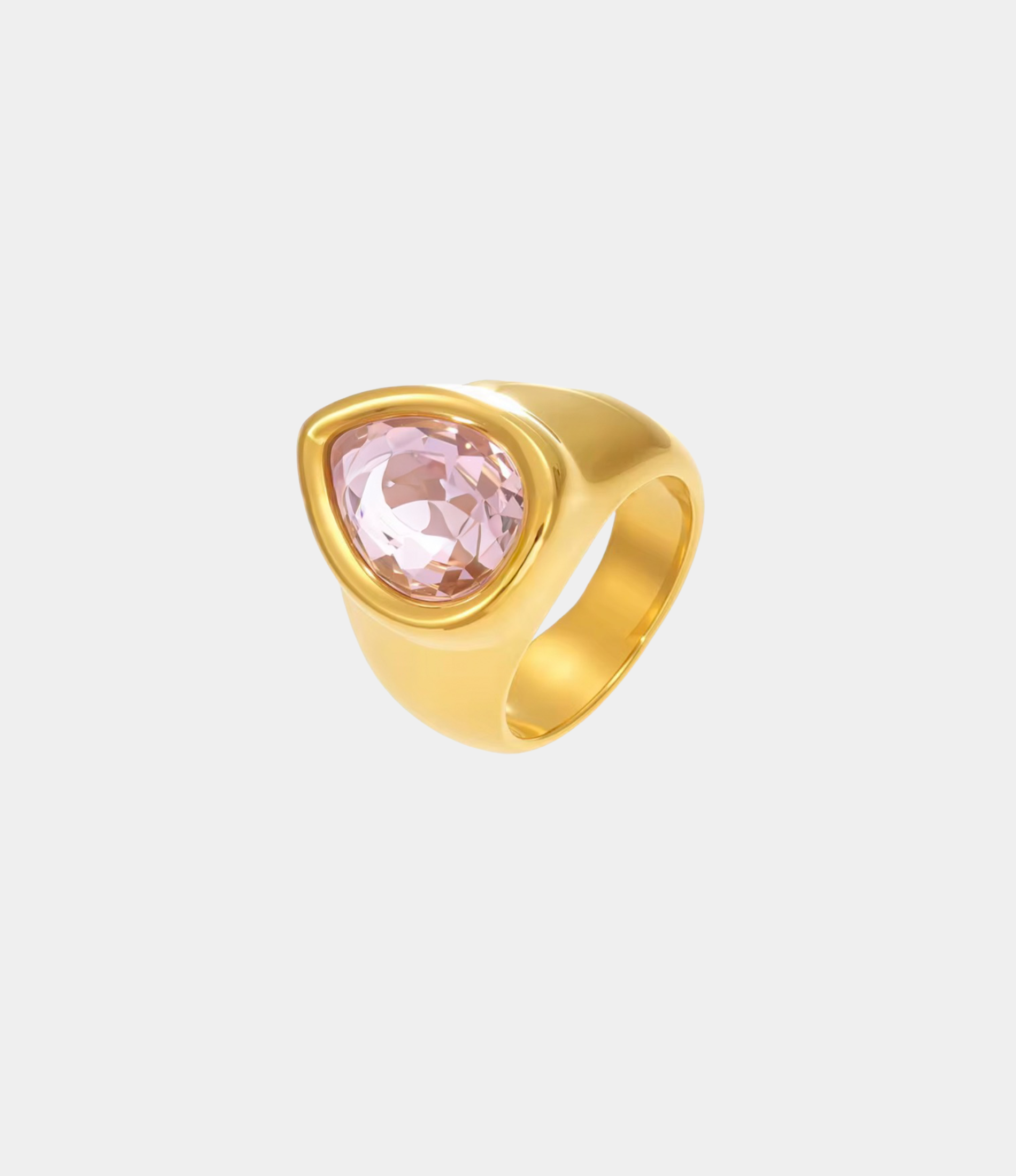TEARDROP RING IN PINK