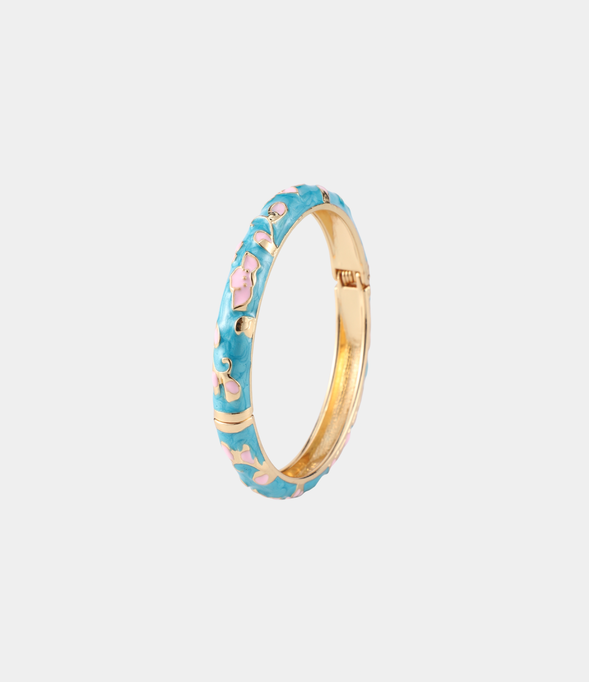 DAHLIA BANGLE IN AQUAMARINE