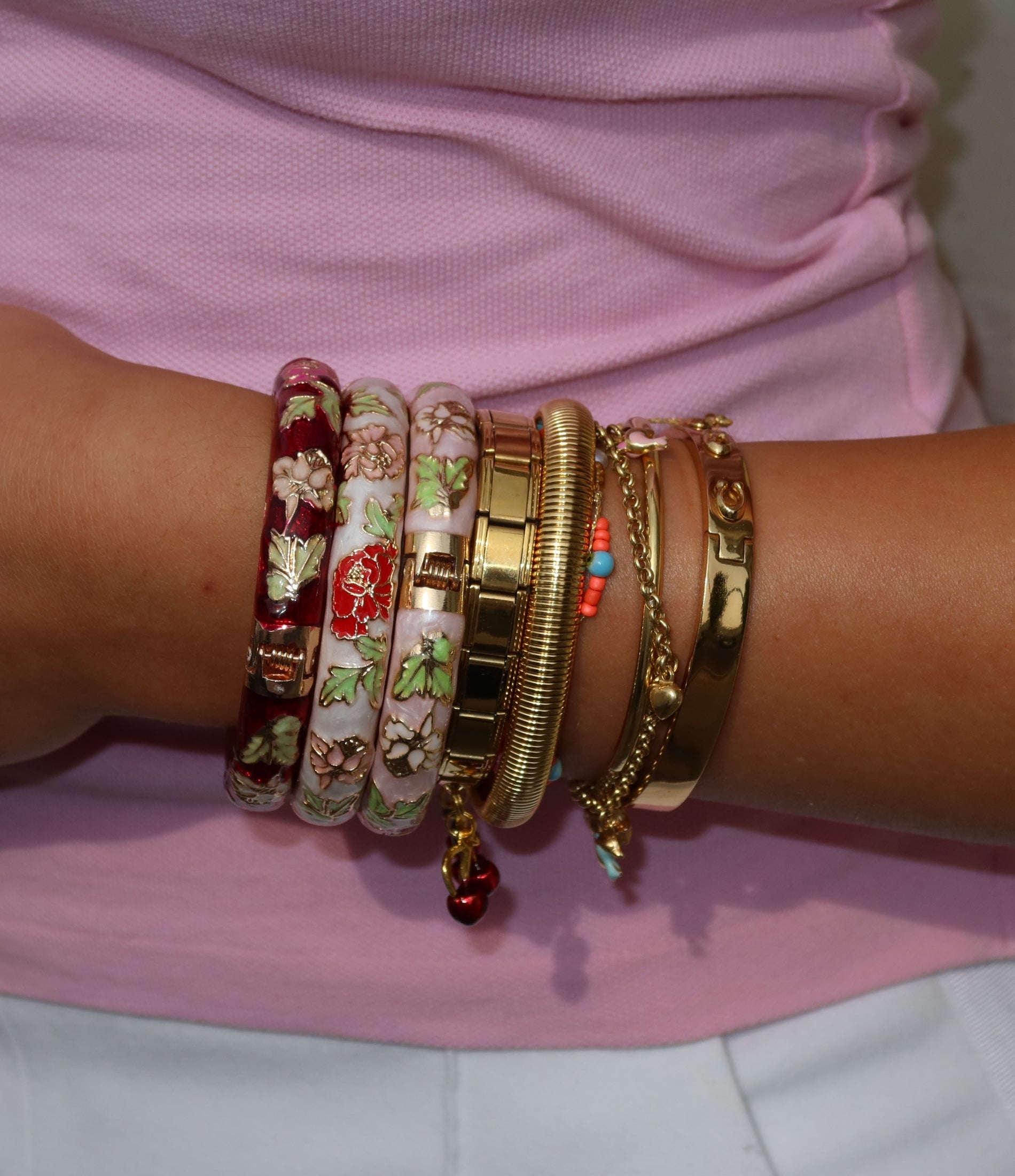 CHERRY ITALIAN CHARM BRACELET