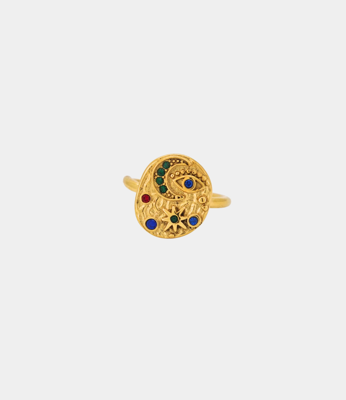 MOON SONNET RING IN MULTICOLOUR