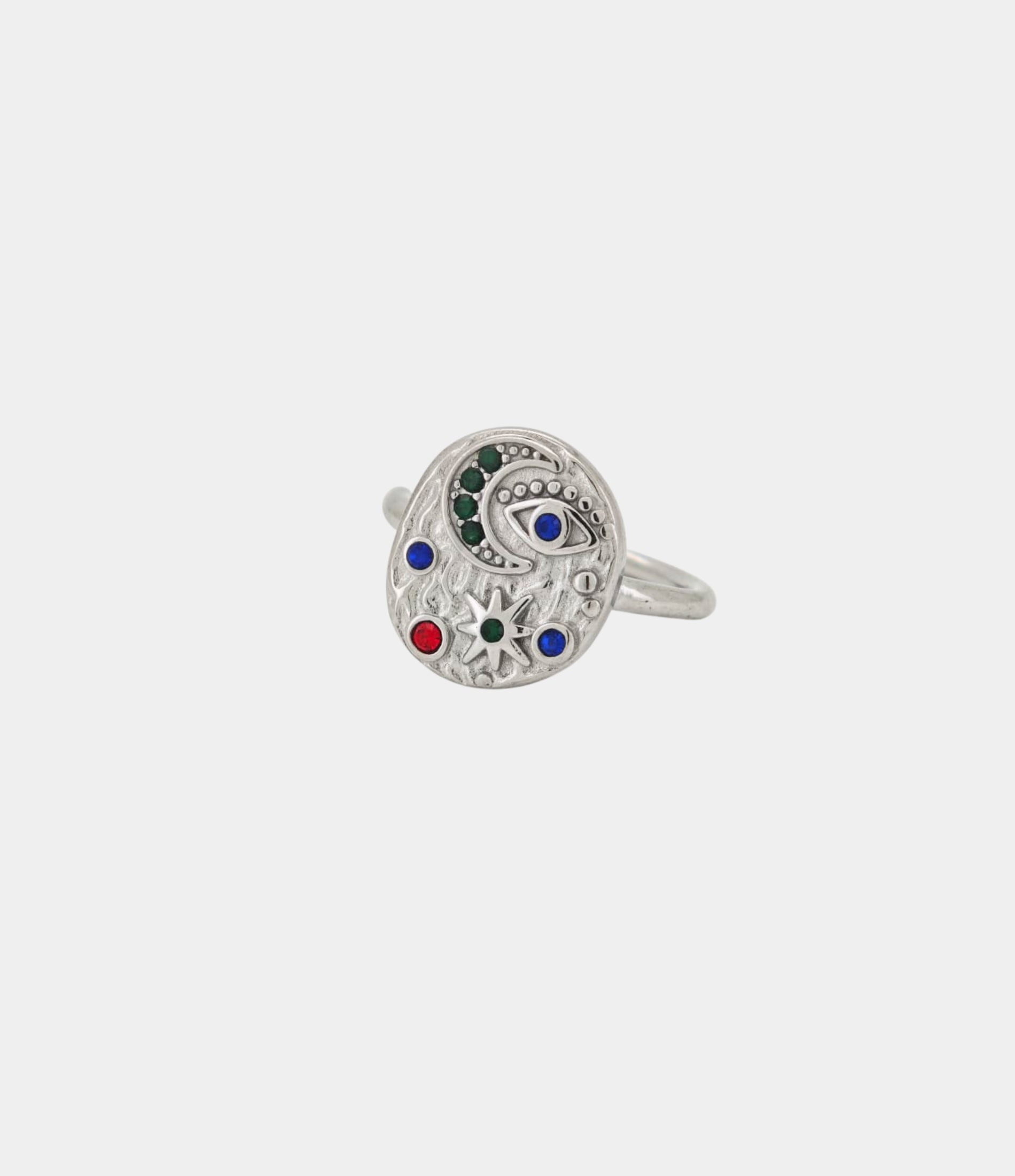 MOON SONNET RING IN MULTICOLOUR