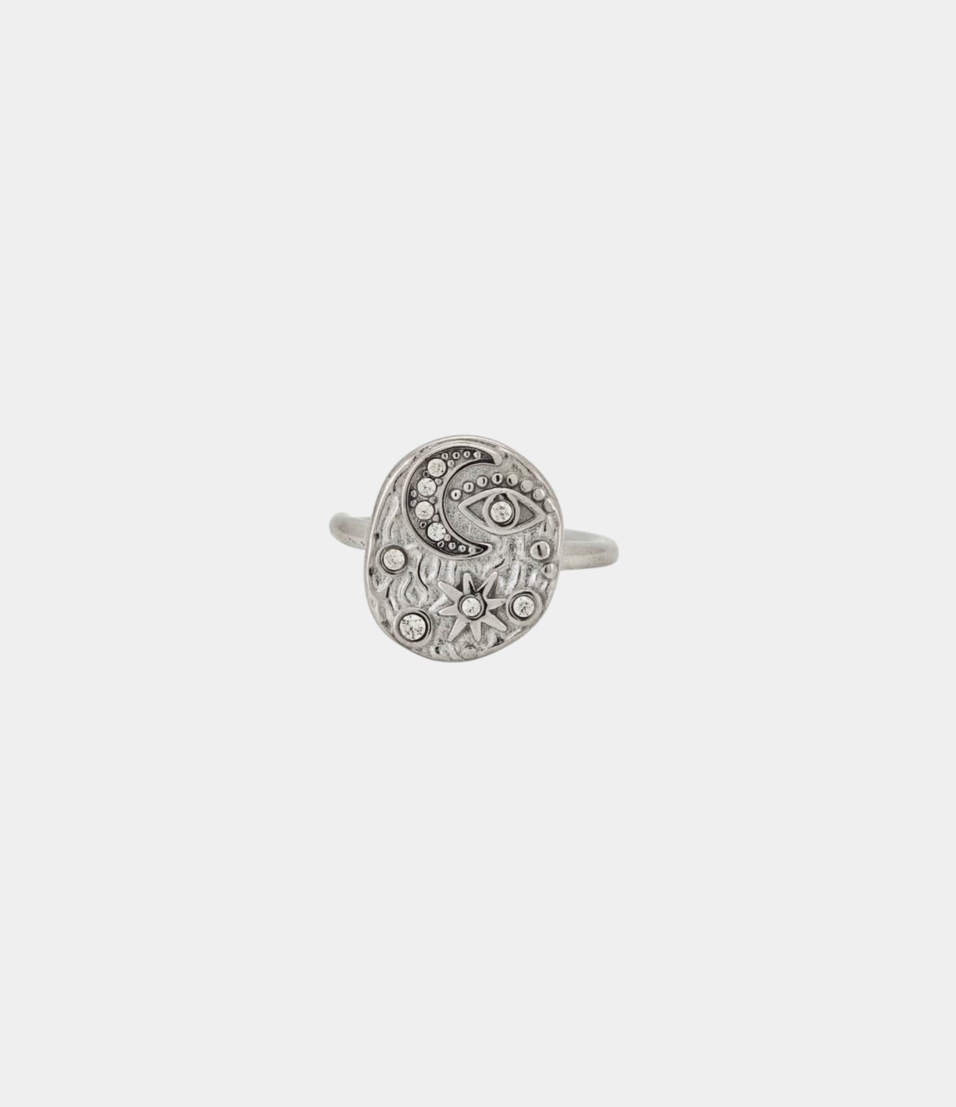 MOON SONNET RING IN WHITE
