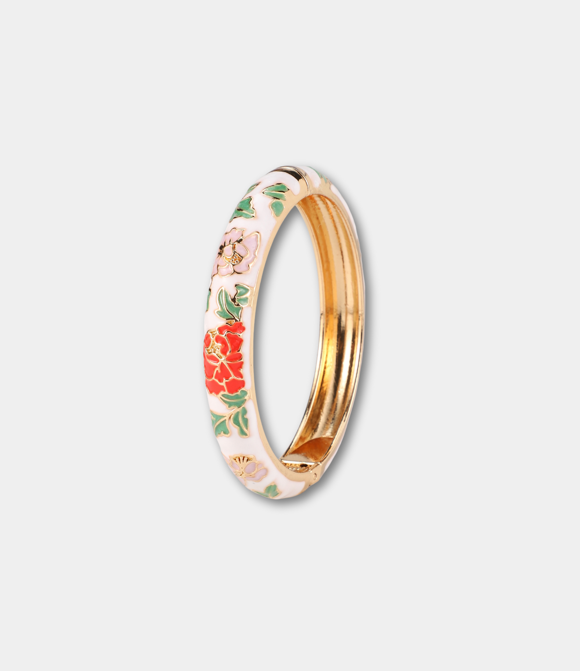 VIENNA ENAMEL BANGLE VIVID IN WHITE
