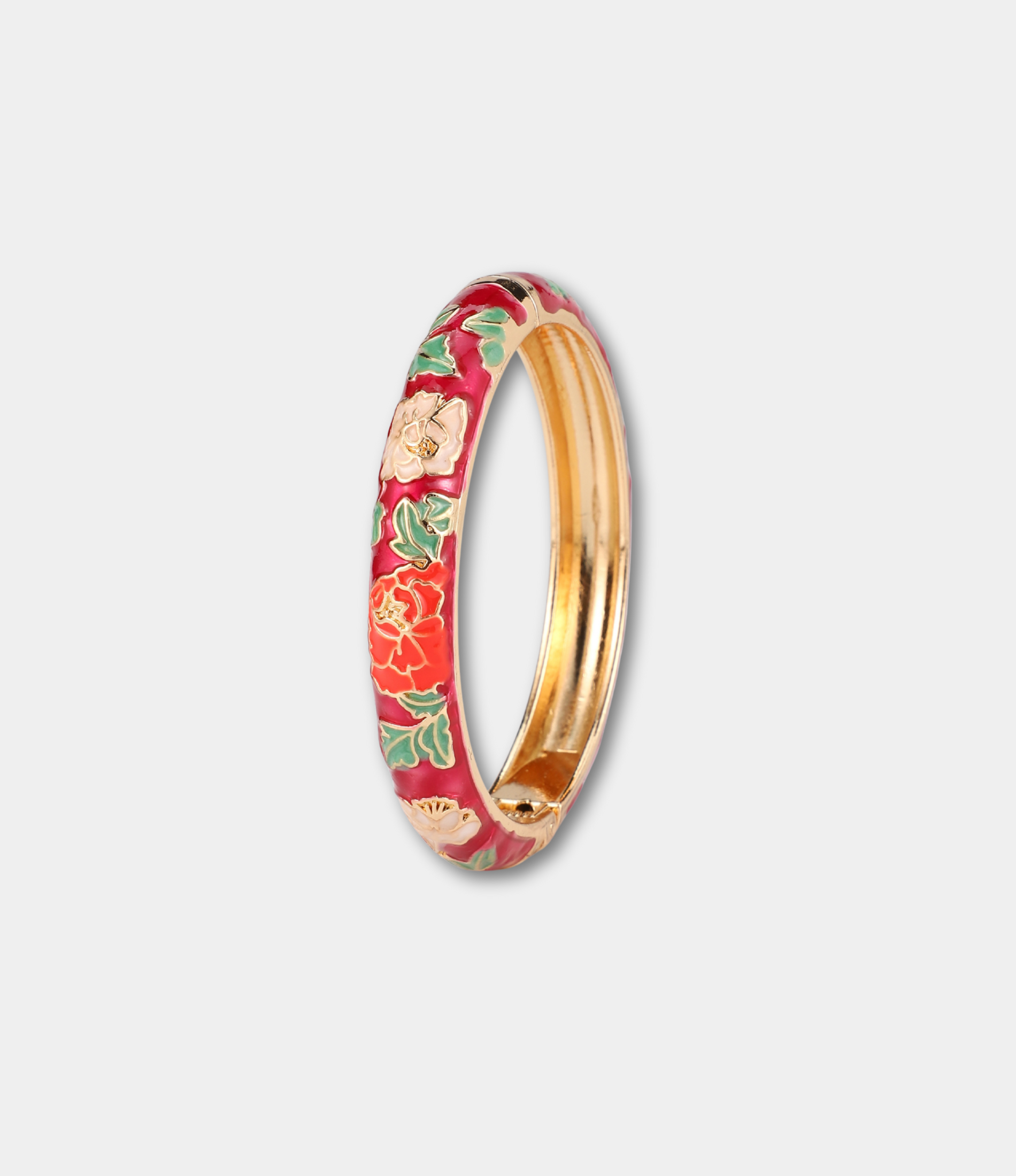 VIENNA ENAMEL BANGLE VIVID IN DARK RED