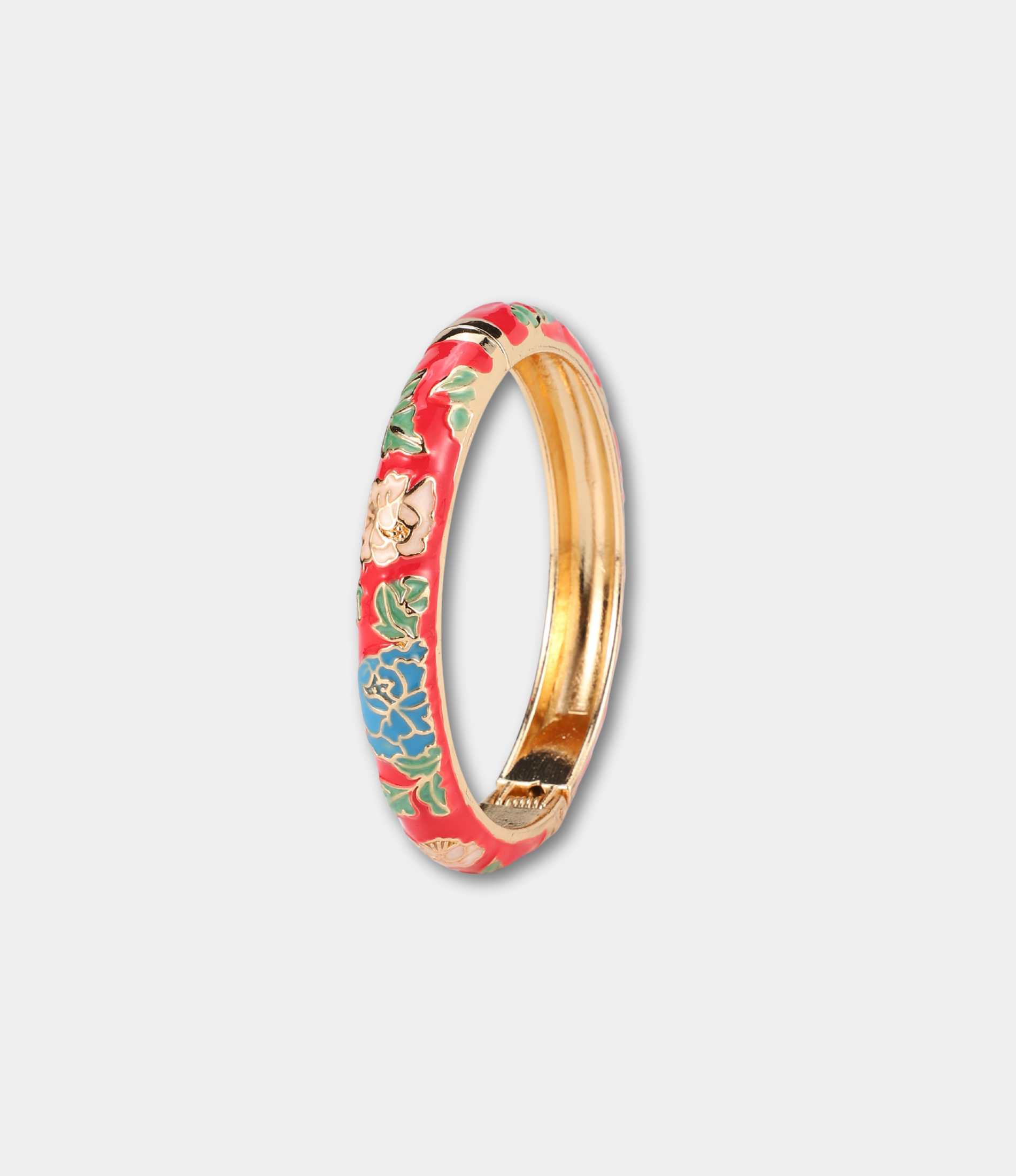VIENNA ENAMEL BANGLE VIVID IN ROSE RED