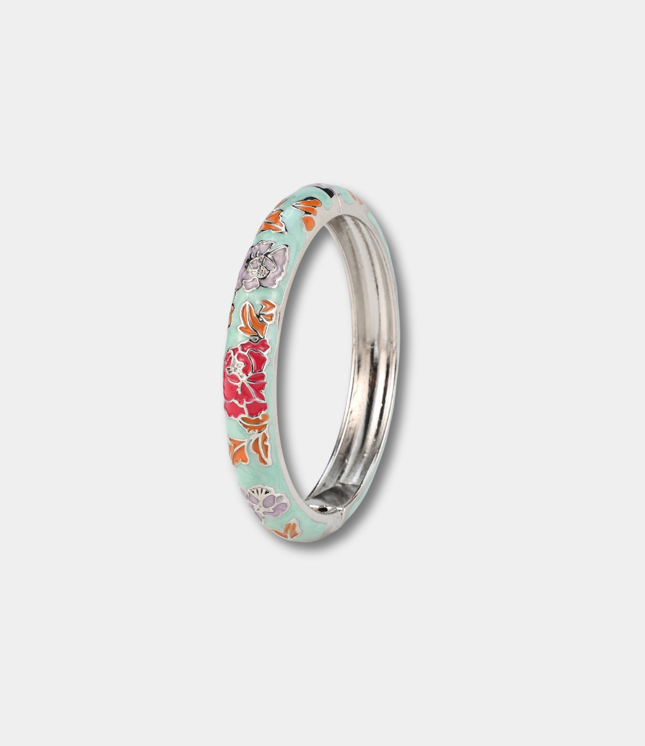 VIENNA ENAMEL BANGLE IN SILVER