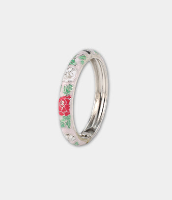 VIENNA ENAMEL BANGLE IN SILVER