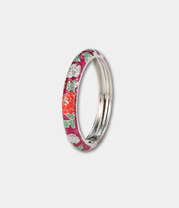 VIENNA ENAMEL BANGLE IN SILVER
