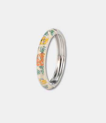 VIENNA ENAMEL BANGLE IN SILVER