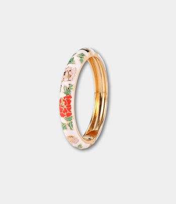 VIENNA ENAMEL BANGLE IN SILVER