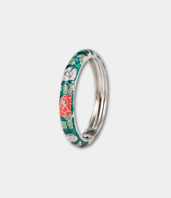 VIENNA ENAMEL BANGLE IN SILVER