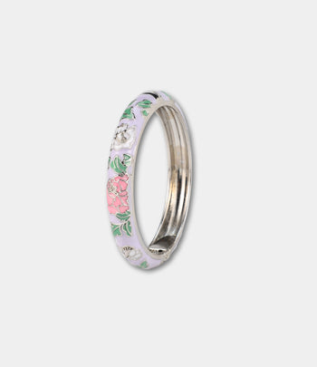 VIENNA ENAMEL BANGLE IN SILVER