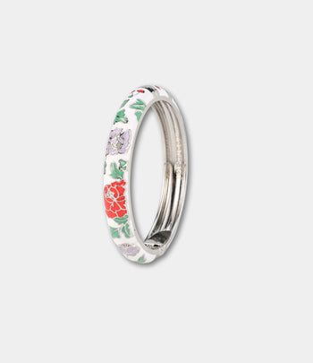 VIENNA ENAMEL BANGLE IN SILVER