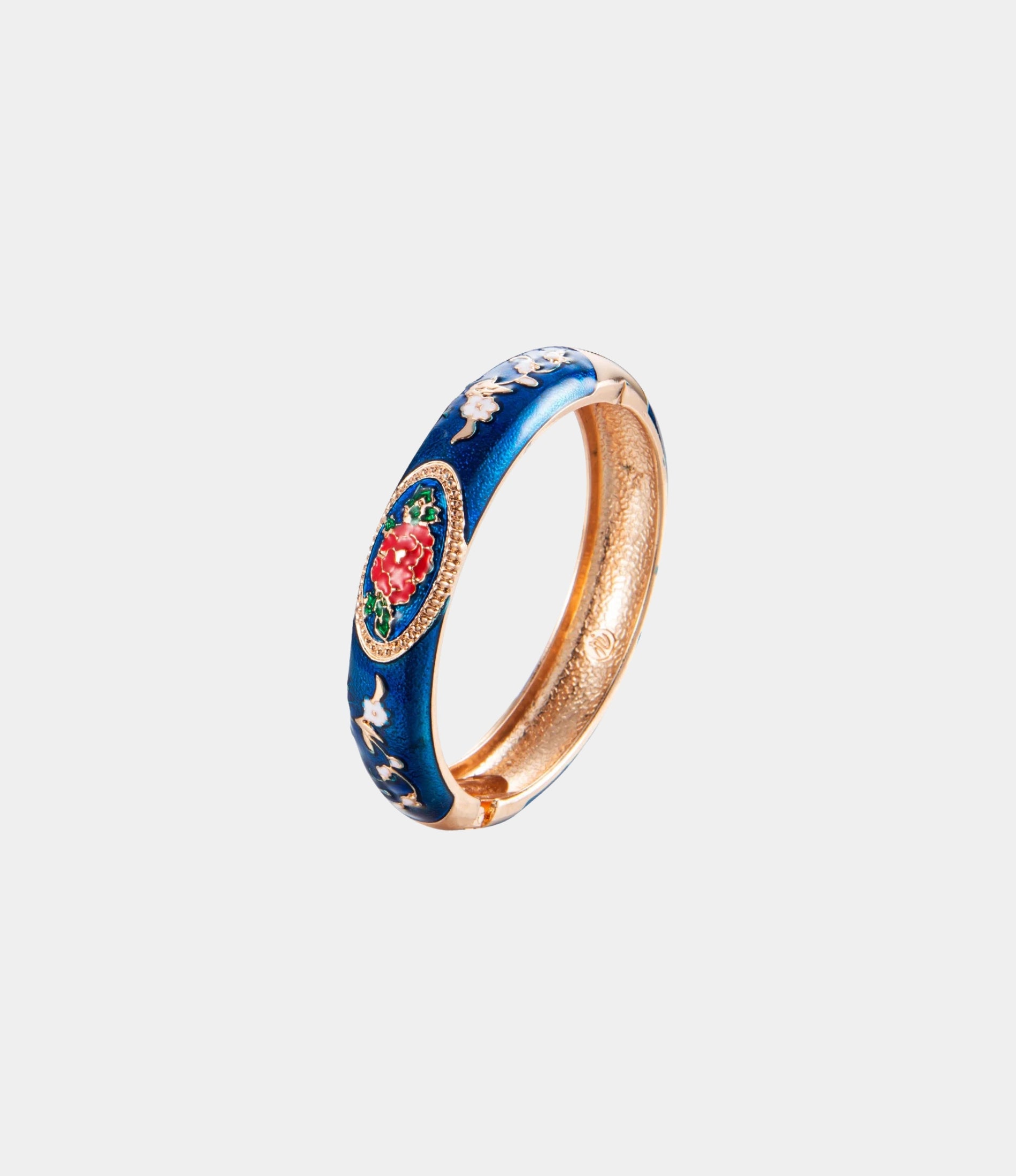 VENICE ENAMEL BANGLE IN DARK BLUE – moon+star