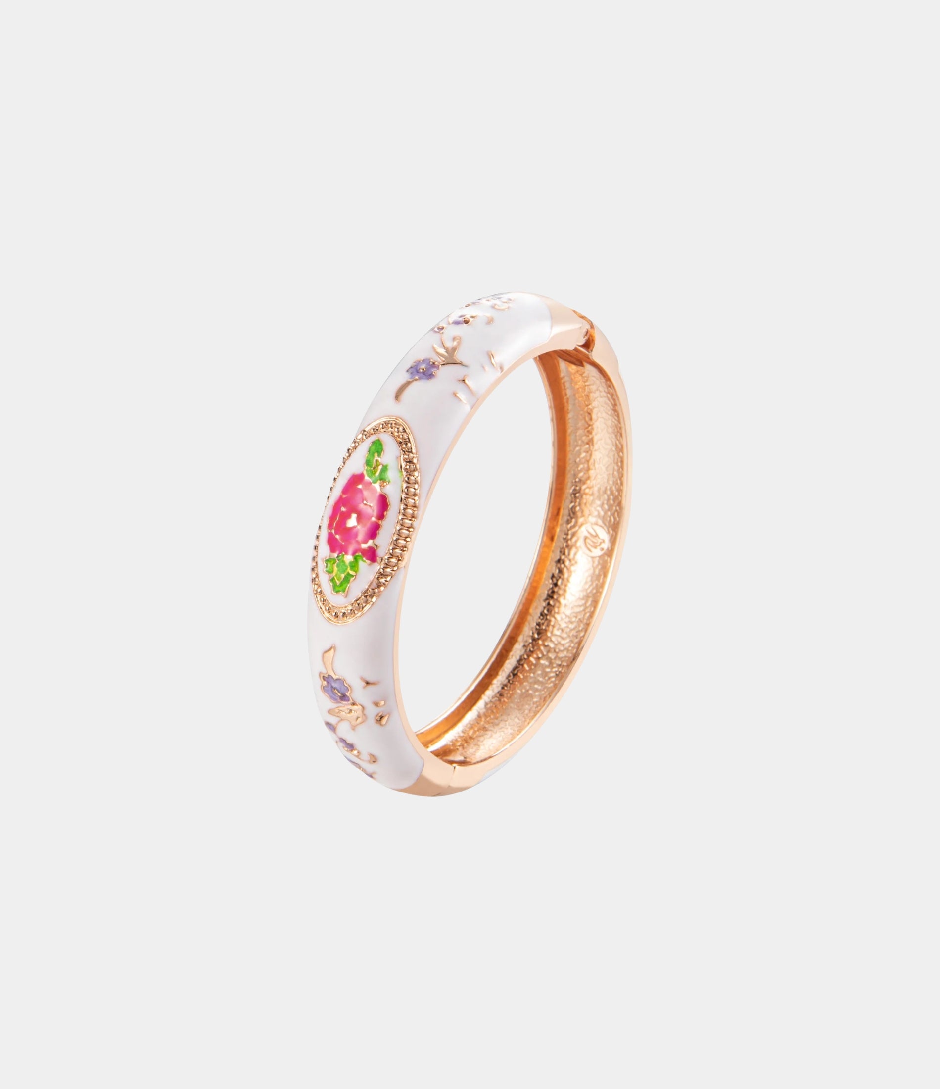 VENICE ENAMEL BANGLE IN WHITE