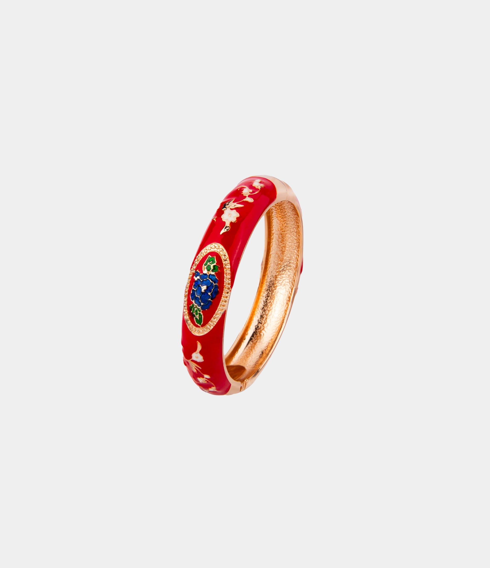 VENICE ENAMEL BANGLE IN RED