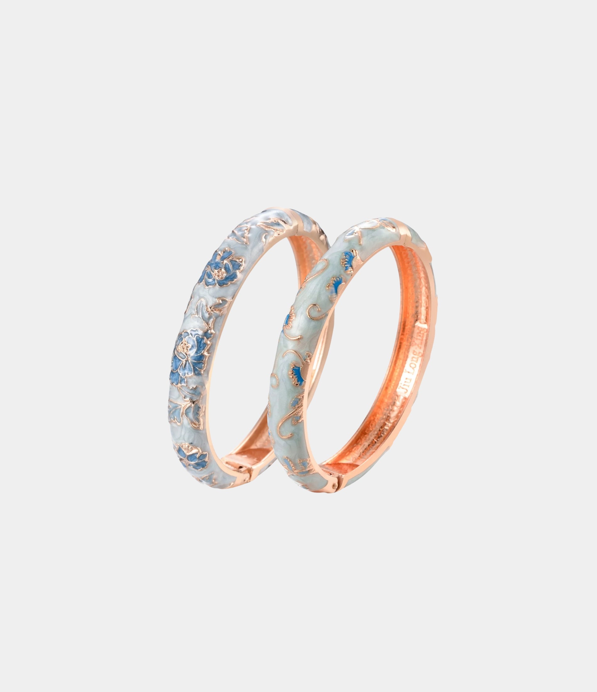 VIENNA ENAMEL BANGLE DUO IN LIGHT BLUE