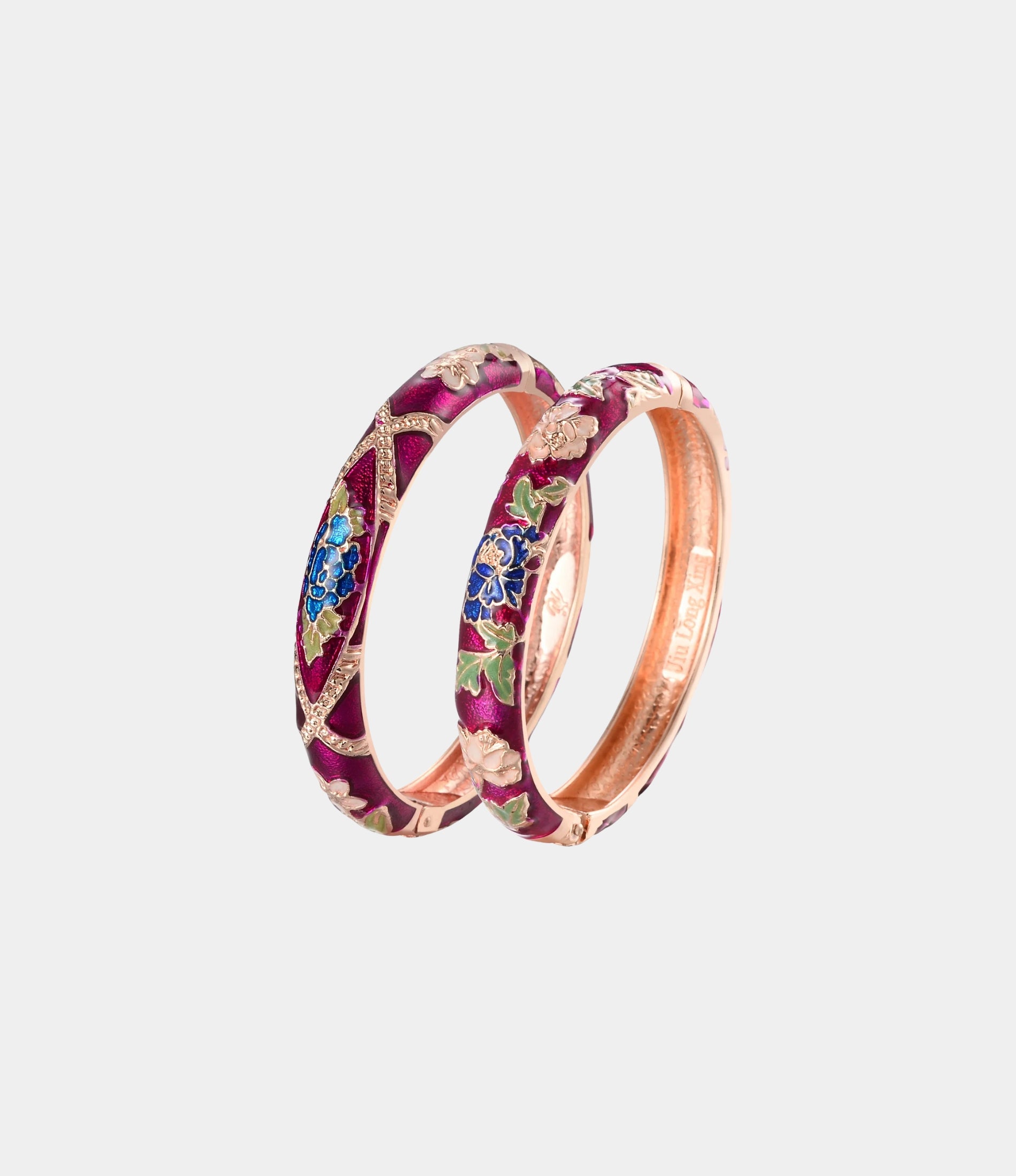 VIENNA ENAMEL BANGLE DUO IN PURPLE