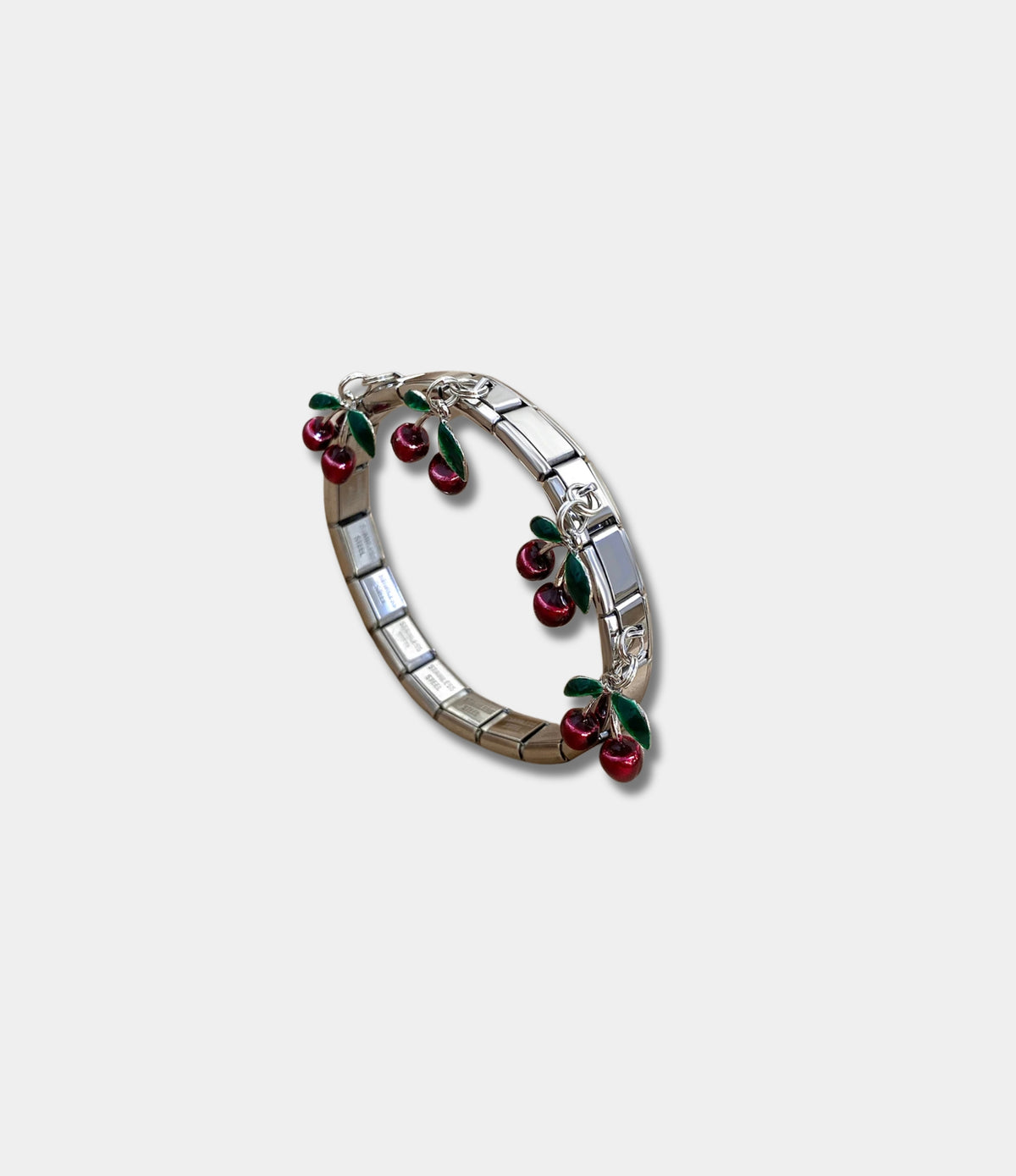 ITALIENISCHES CHARM-ARMBAND MIT KIRSCHE